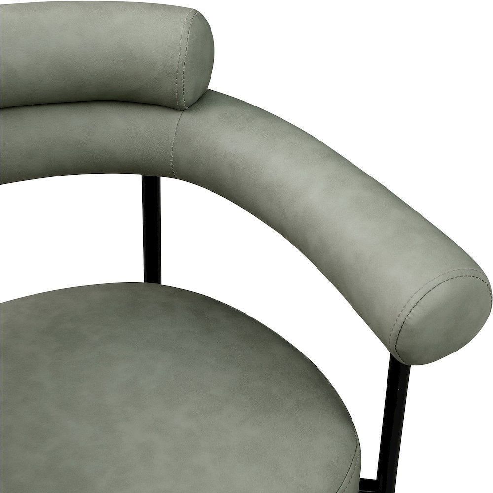 Blake Green Vegan Leather Dining Chair, Set of 2