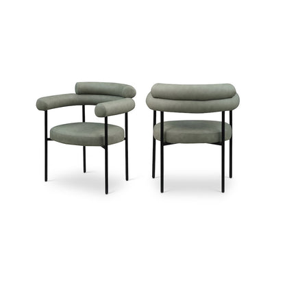Blake Green Vegan Leather Dining Chair, Set of 2