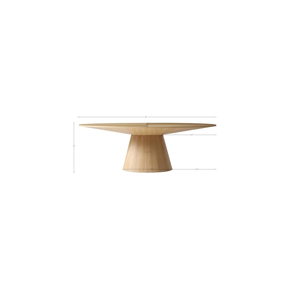Gavin Natural White Oak Dining Table