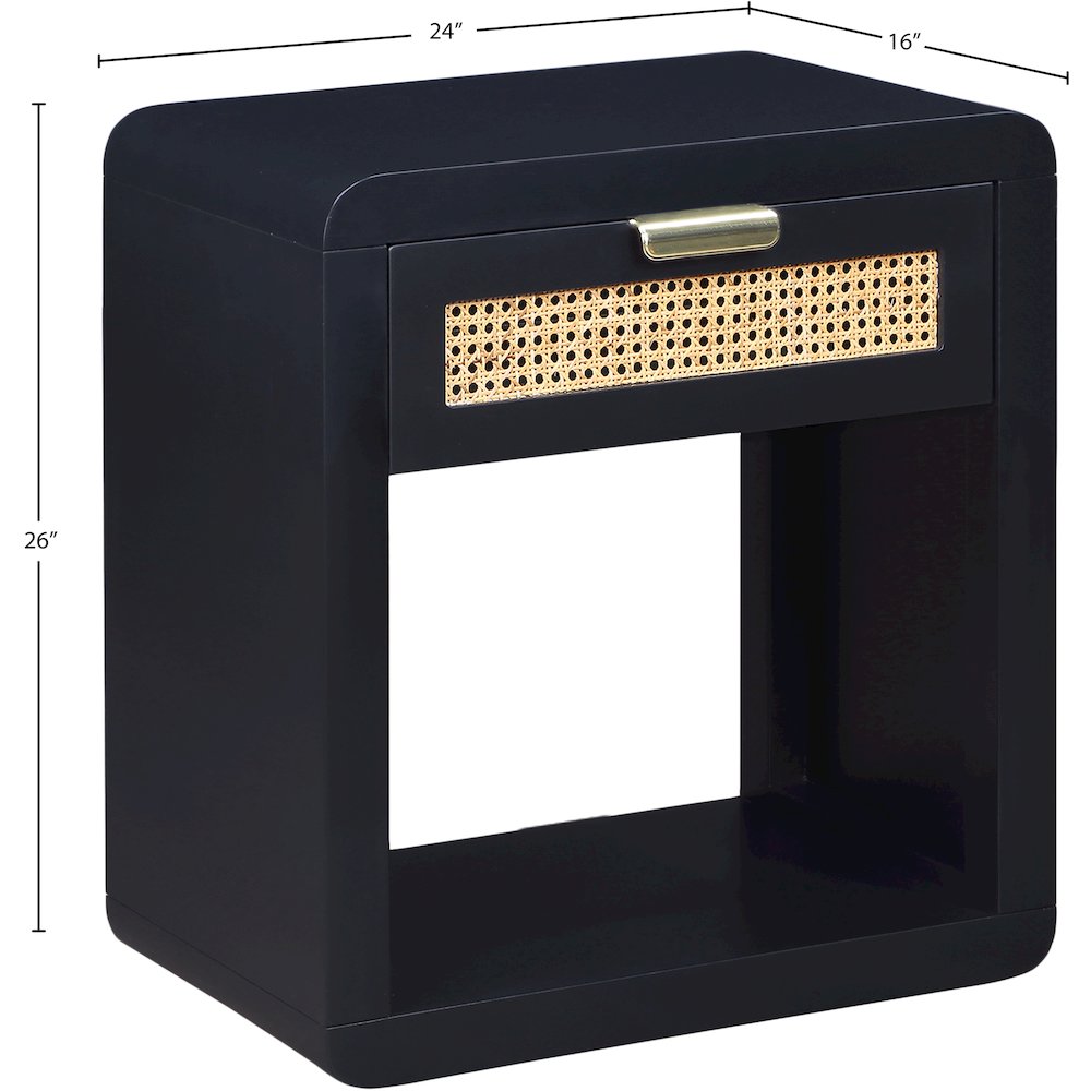 Langham Black Night Stand