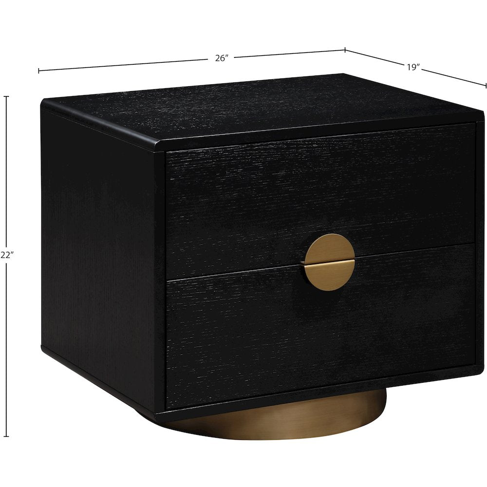 Wade Black Night Stand / Side Table