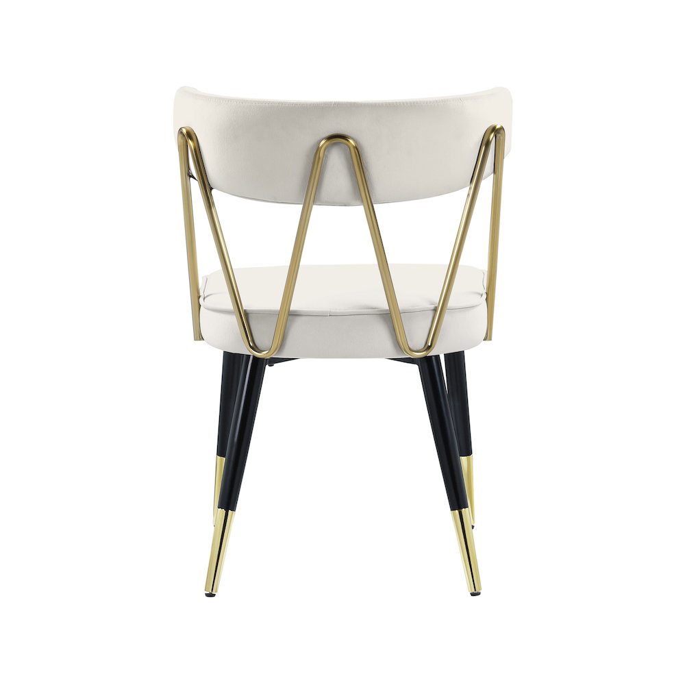 Rheingold Cream Velvet Dining Chair, Set of 2