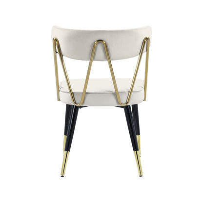 Rheingold Cream Velvet Dining Chair, Set of 2