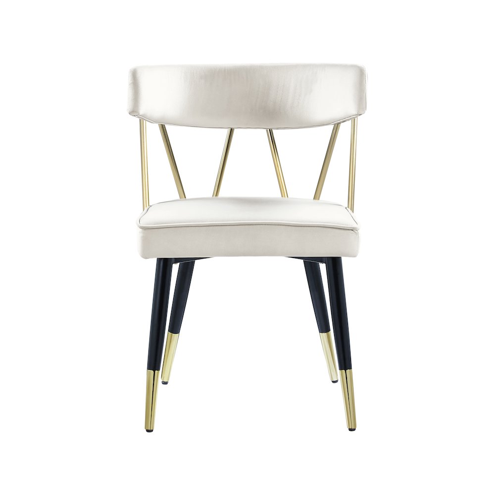 Rheingold Cream Velvet Dining Chair, Set of 2
