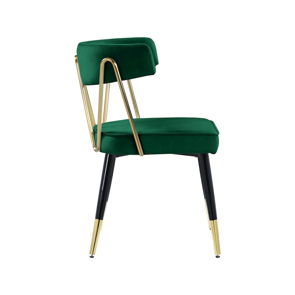 Rheingold Green Velvet Dining Chair, Set of 2