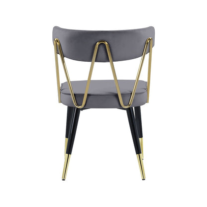 Rheingold Grey Velvet Dining Chair, Set of 2