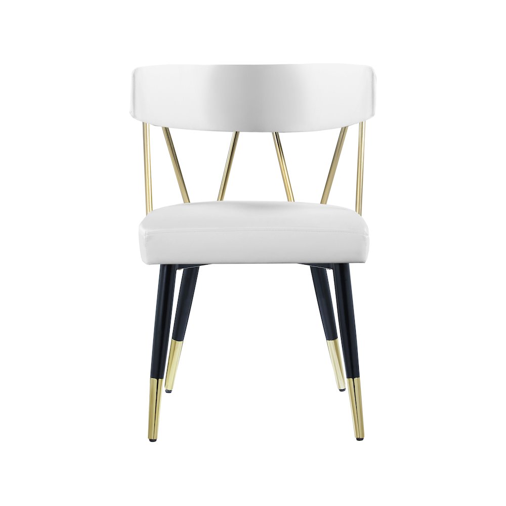 Rheingold White Vegan Leather Dining Chair, Set of 2