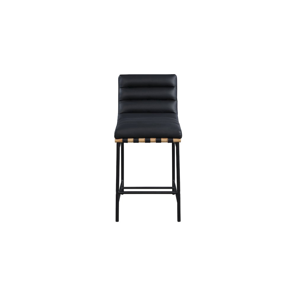 Burke Black Vegan Leather Counter Stool