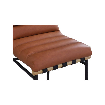 Burke Cognac Vegan Leather Counter Stool