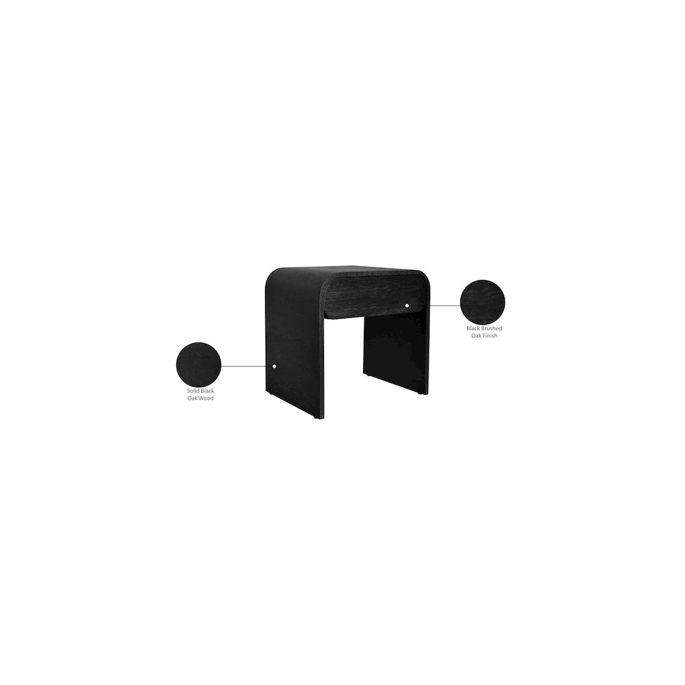 Cresthill Black Oak Night Stand