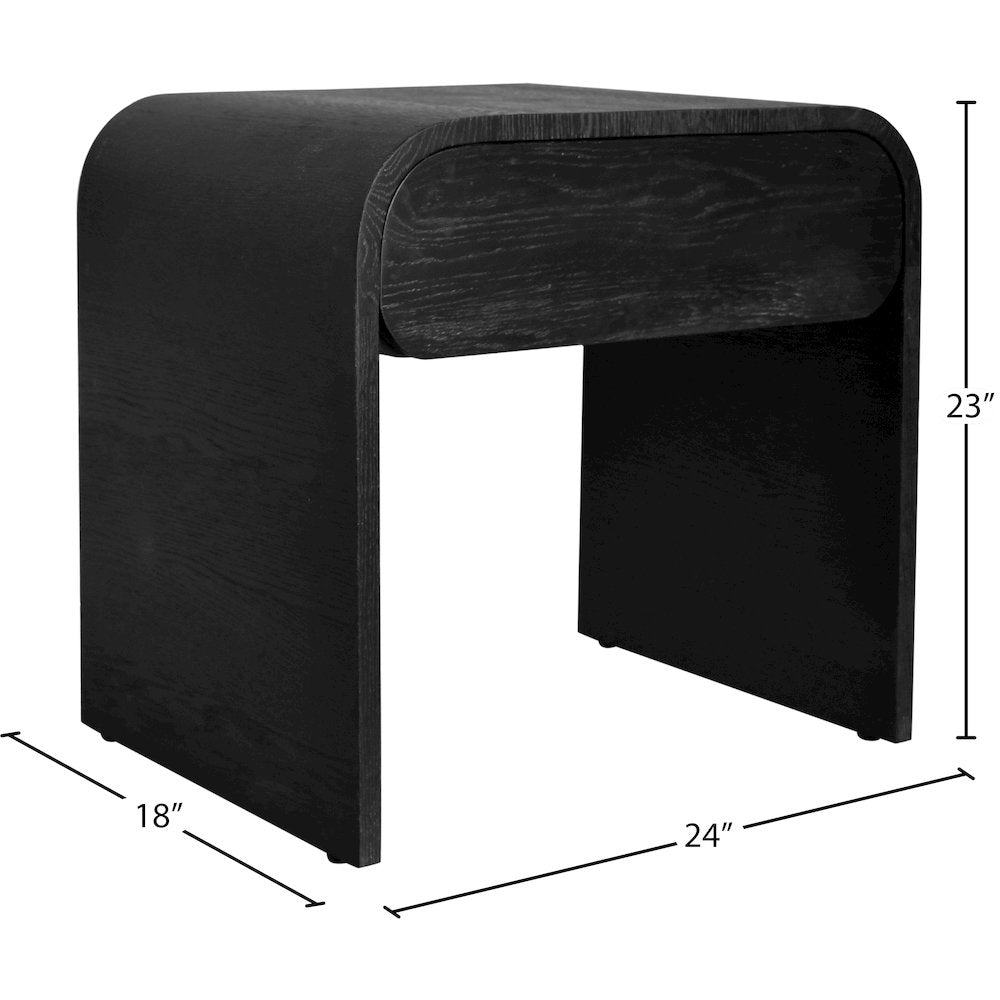 Cresthill Black Oak Night Stand