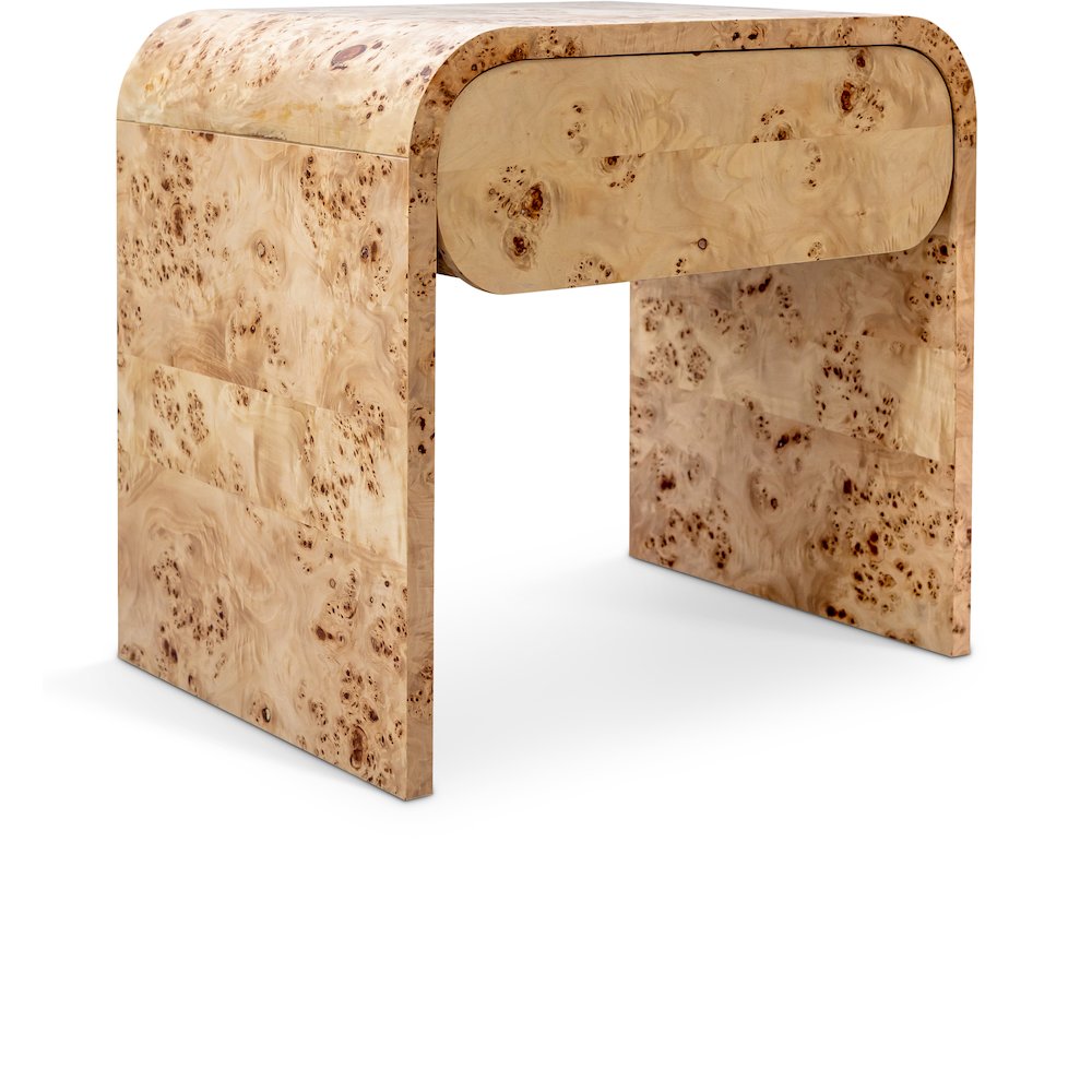 Cresthill Natural Burl Wood Night Stand