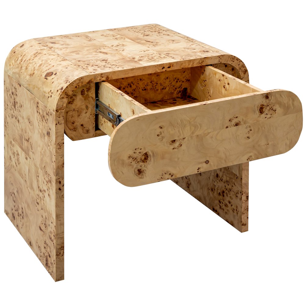 Cresthill Natural Burl Wood Night Stand