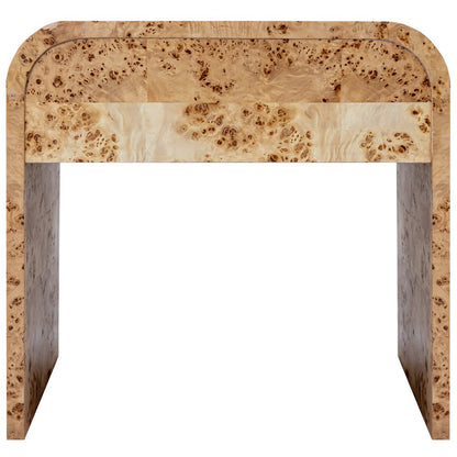 Cresthill Natural Burl Wood Night Stand