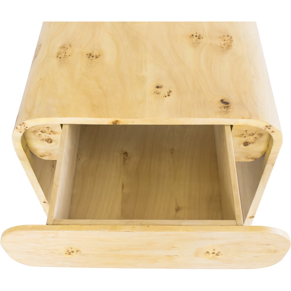 Cresthill Natural Burl Wood Night Stand