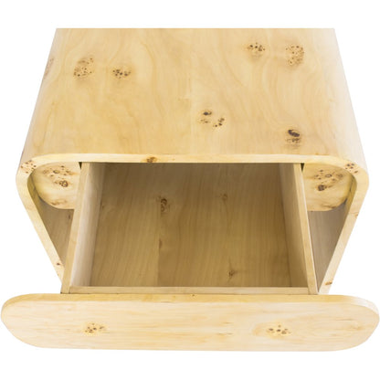 Cresthill Natural Burl Wood Night Stand
