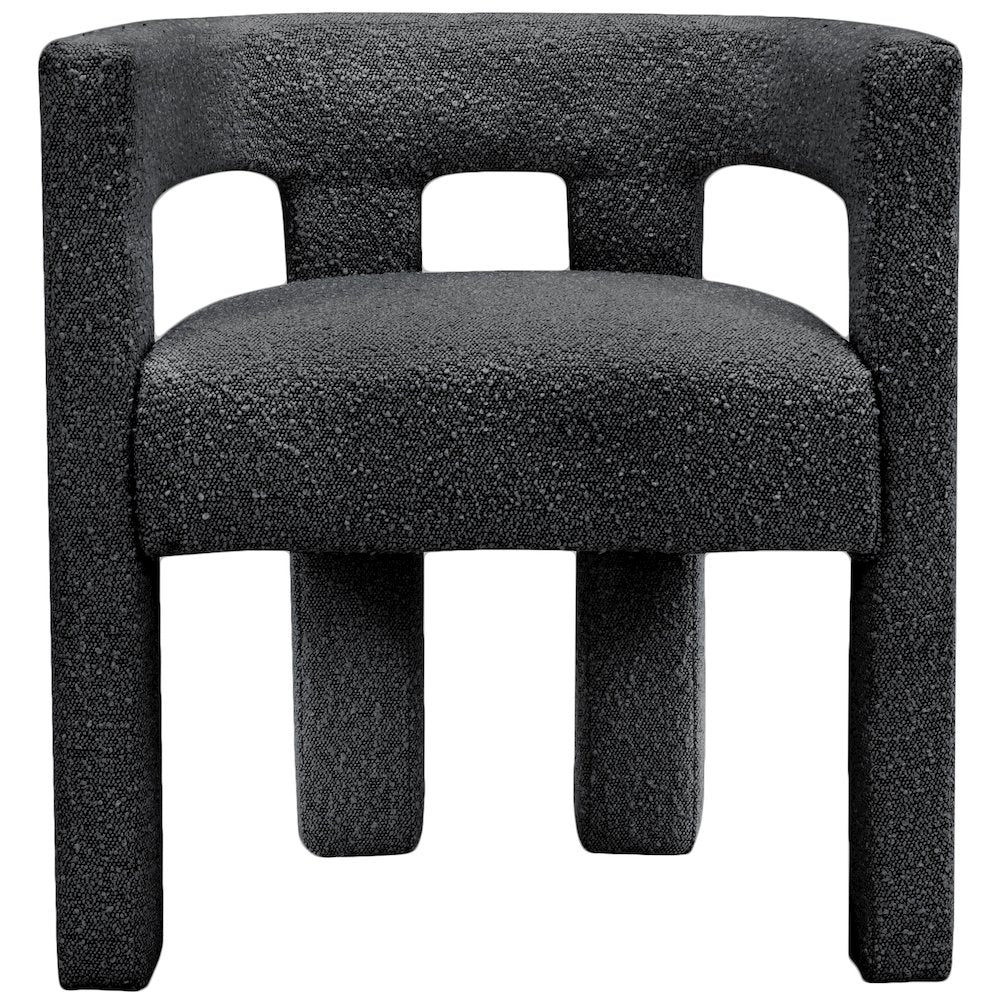 Athena Black Boucle Fabric Accent/Dining Chair