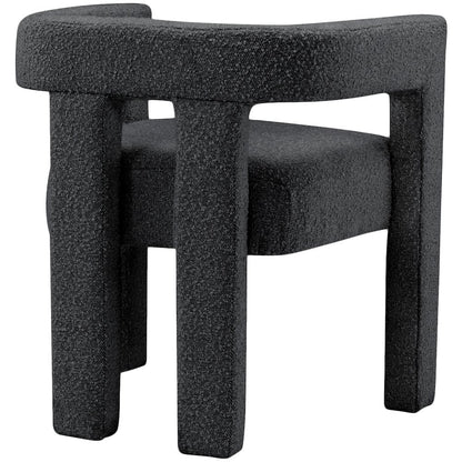 Athena Black Boucle Fabric Accent/Dining Chair