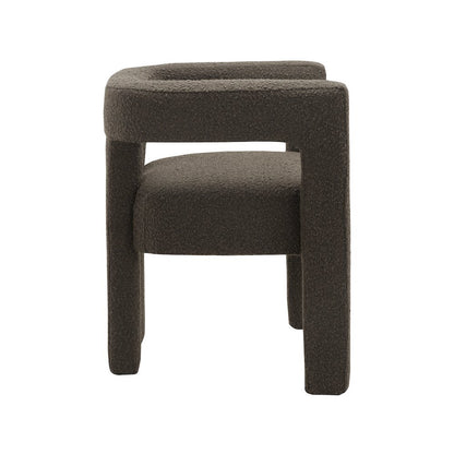 Athena Brown Boucle Fabric Accent/Dining Chair