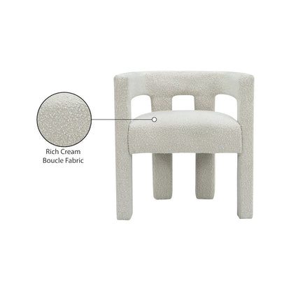 Athena Cream Boucle Fabric Accent/Dining Chair