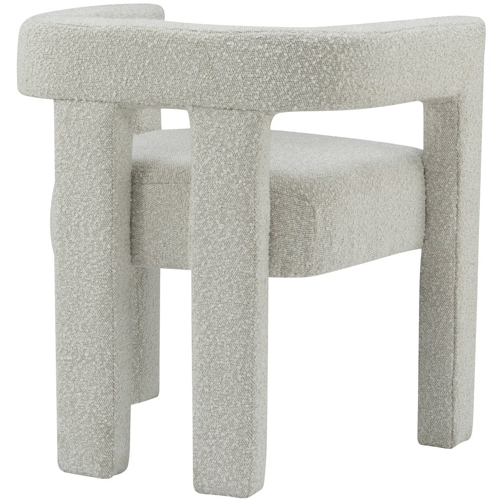 Athena Cream Boucle Fabric Accent/Dining Chair