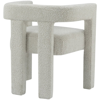 Athena Cream Boucle Fabric Accent/Dining Chair