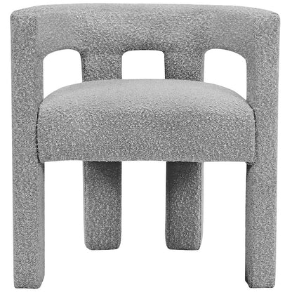 Athena Grey Boucle Fabric Accent/Dining Chair