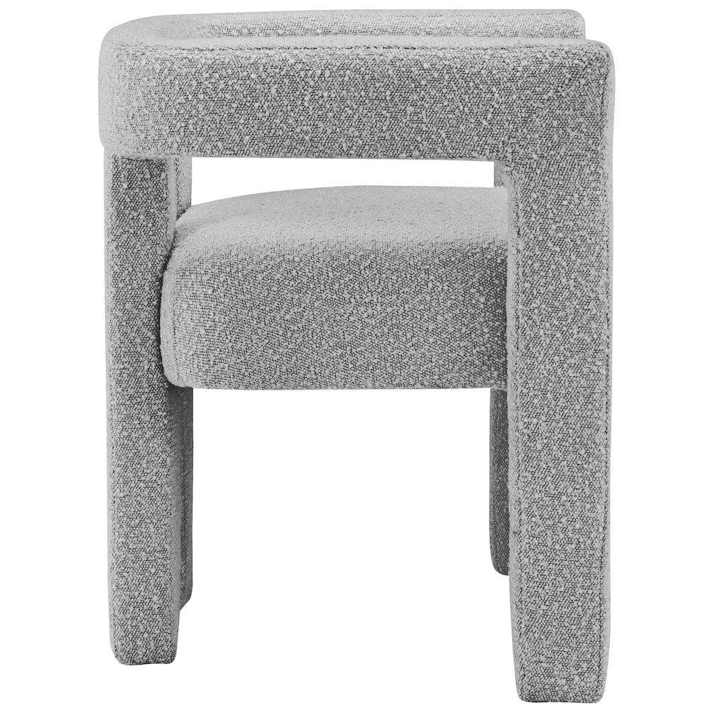 Athena Grey Boucle Fabric Accent/Dining Chair