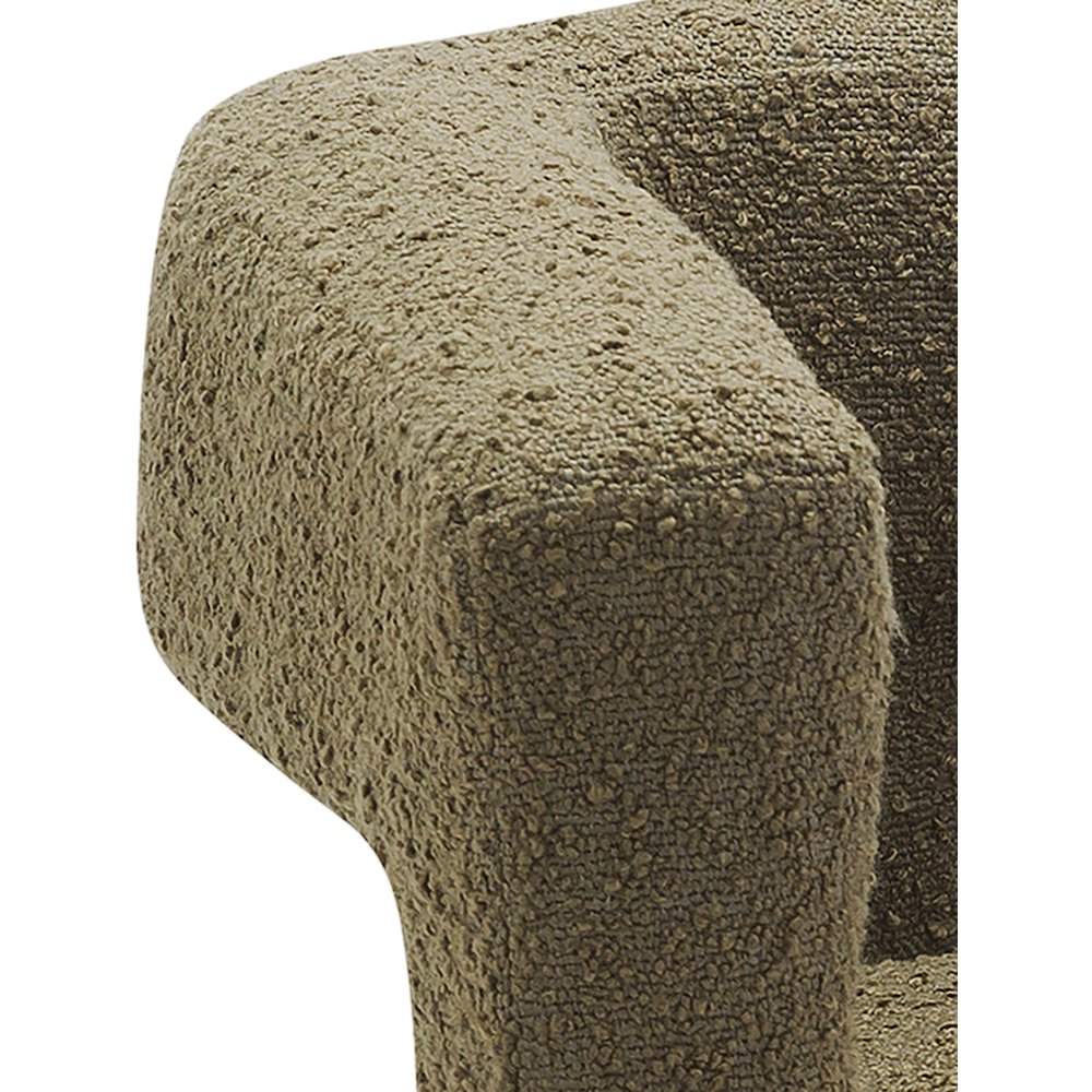 Athena Olive Green Boucle Fabric Accent/Dining Chair
