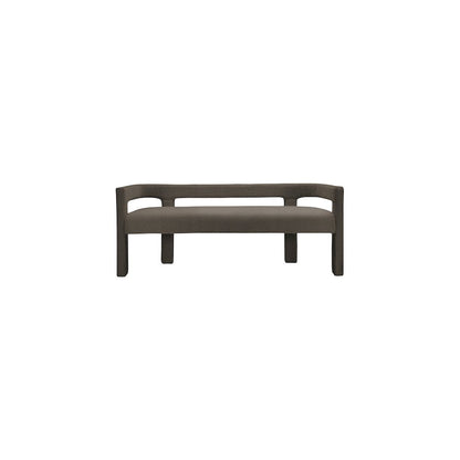 Athena Brown Boucle Fabric Bench
