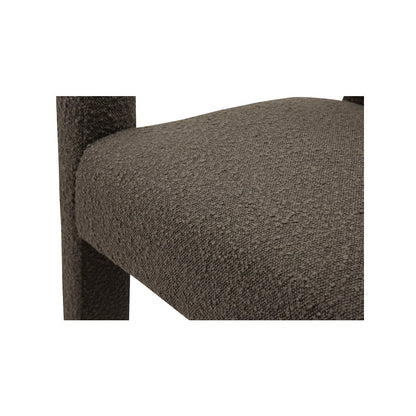 Athena Brown Boucle Fabric Bench