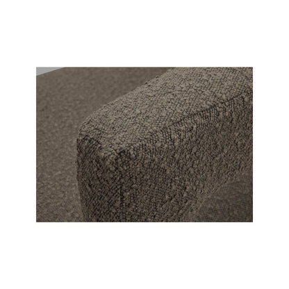 Athena Brown Boucle Fabric Bench
