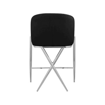 Xavier Black Velvet Counter Stool