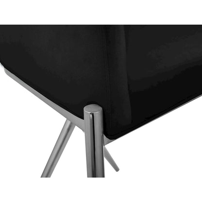 Xavier Black Velvet Counter Stool