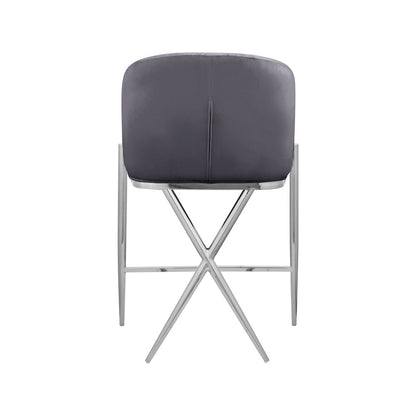 Xavier Grey Velvet Counter Stool