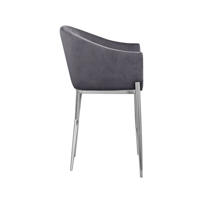 Xavier Grey Velvet Counter Stool
