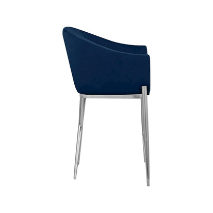 Xavier Navy Velvet Counter Stool