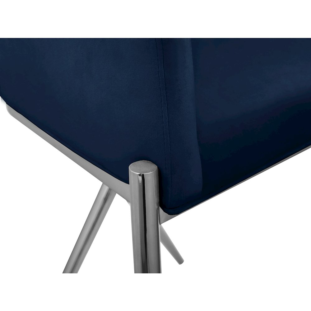 Xavier Navy Velvet Counter Stool