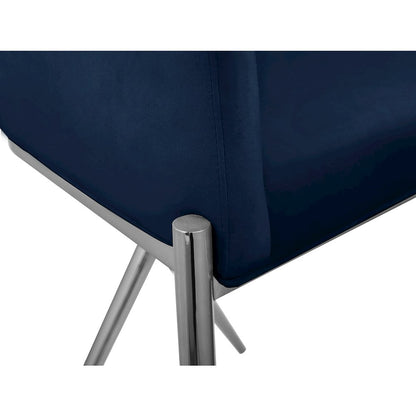 Xavier Navy Velvet Counter Stool