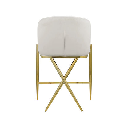 Xavier Cream Velvet Counter Stool
