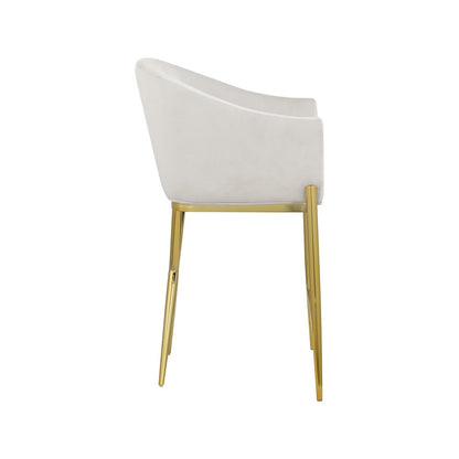 Xavier Cream Velvet Counter Stool