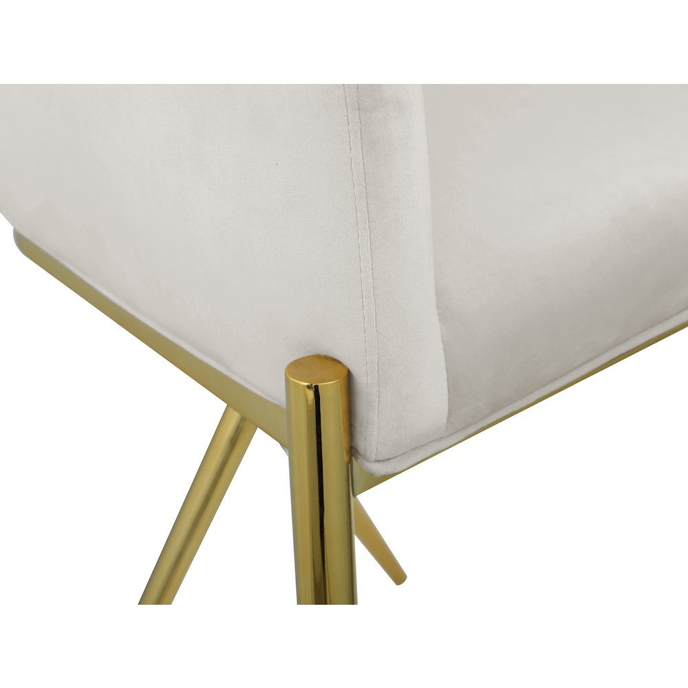 Xavier Cream Velvet Counter Stool