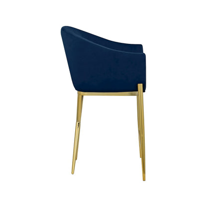 Xavier Navy Velvet Counter Stool