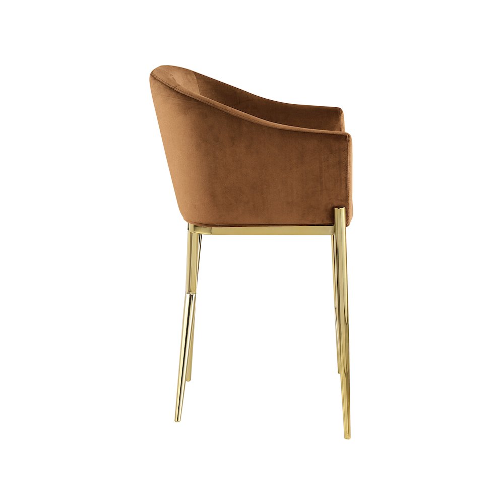 Xavier Saddle Velvet Counter Stool