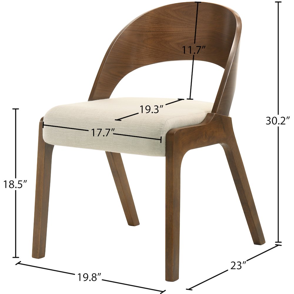 Woodson Beige Linen Textured Fabric Dining Chair, Set of 2