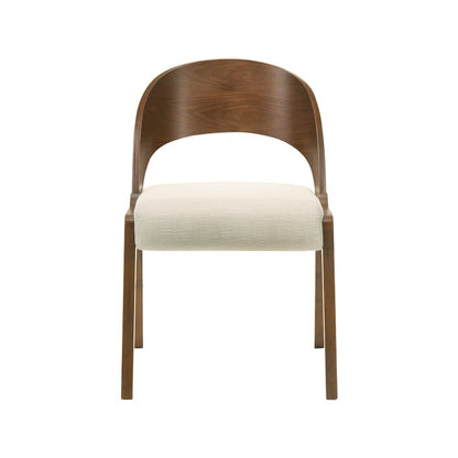 Woodson Beige Linen Textured Fabric Dining Chair, Set of 2