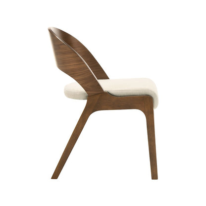 Woodson Beige Linen Textured Fabric Dining Chair, Set of 2