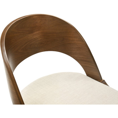 Woodson Beige Linen Textured Fabric Dining Chair, Set of 2