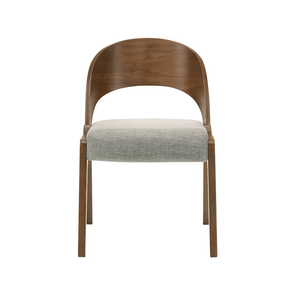 Woodson Grey Linen Textured Fabric Dining Chair, Set of 2