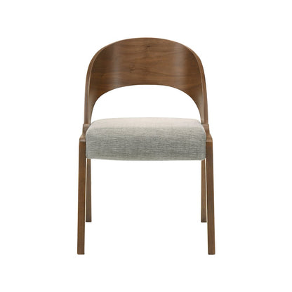Woodson Grey Linen Textured Fabric Dining Chair, Set of 2